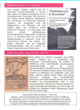 Gedenkveranstaltung zum 9. November